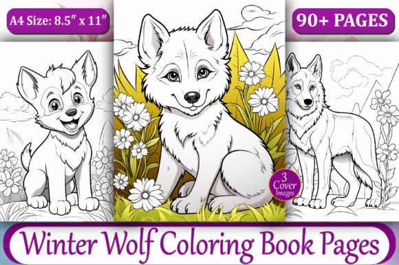 Download Winter Animal Wolf Coloring Book Pages - Premium Resources