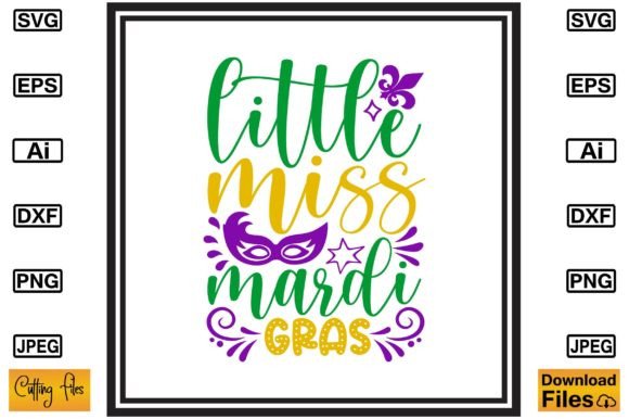 Download Little Miss Mardi Gras Print Design - Design Collection