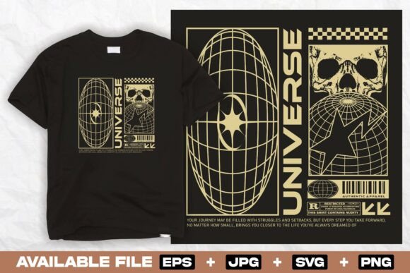Download Y2K Urban Skull Streetwear Print Design - Design Collection