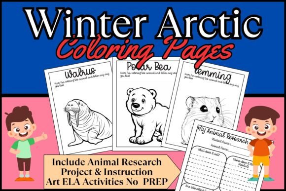 Download Winter Animal: Coloring/Research Project - Premium Resources