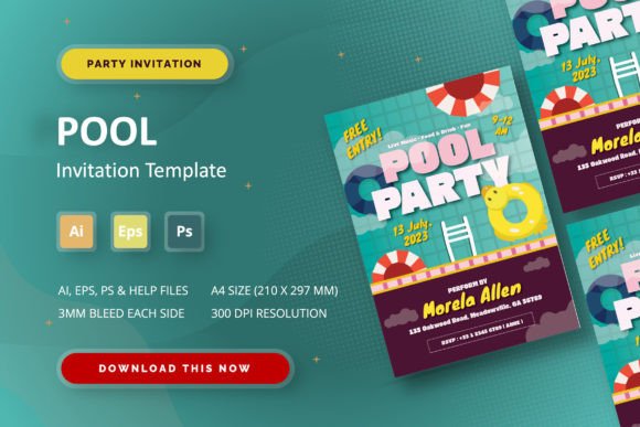 Download Pool - Party Invitation - Premium Resources