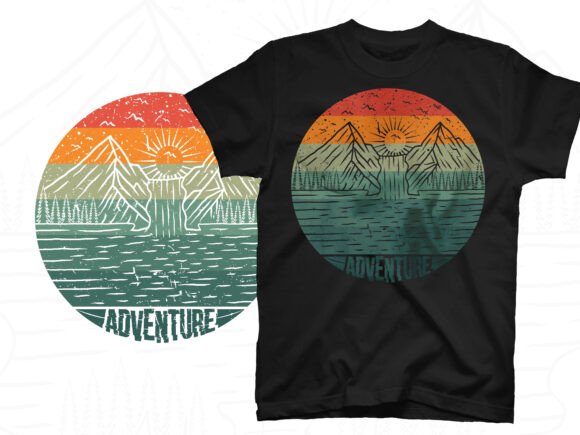 Download Adventure Mountain Lake T Shirt Design - Design Collection