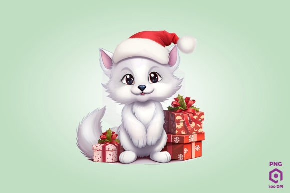 Download Arctic Fox with Christmas Gifts - Premium Resources